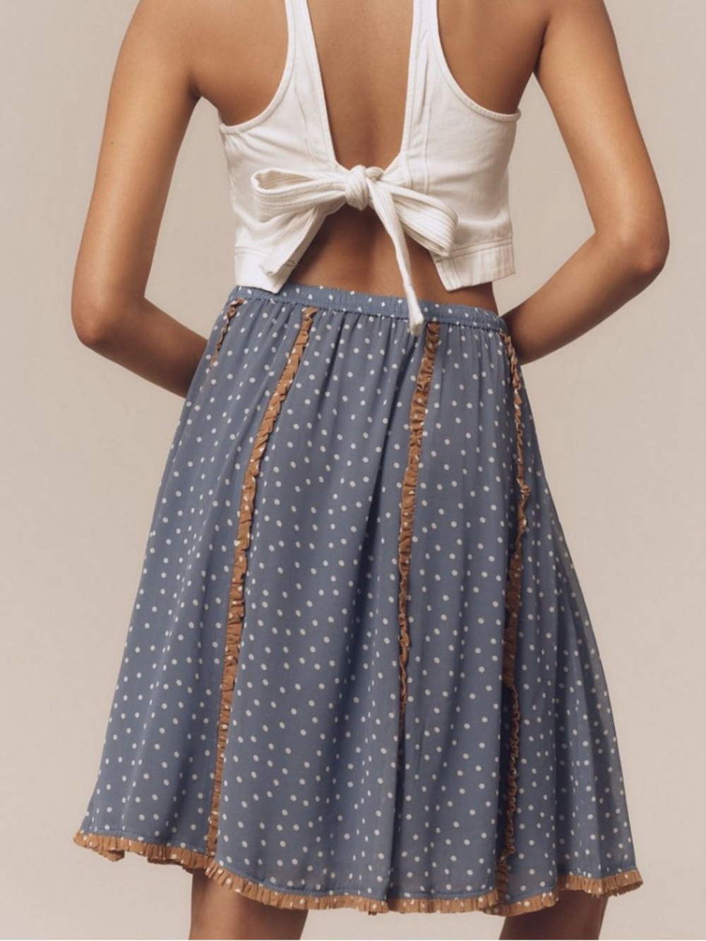 NWOT Maeve Seamed Chiffon Swing Skirt, XS
